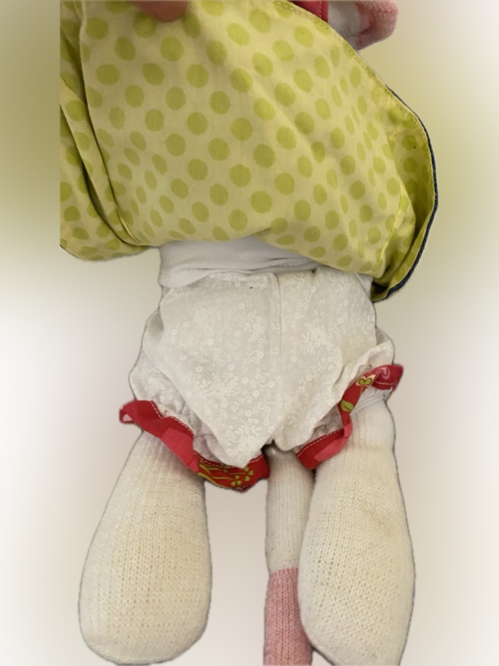 Feminine Stuffed Sock Monkey with Denim Dress!!! - Picture 5 of 7